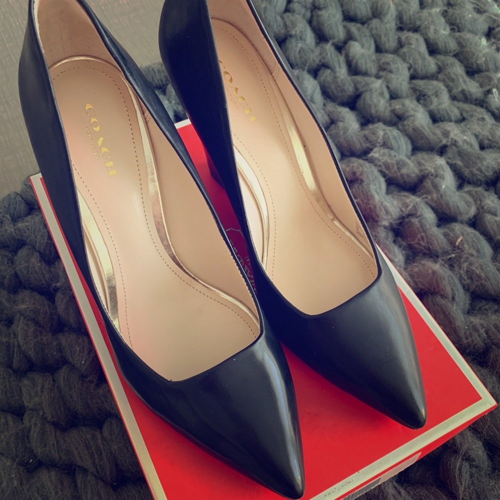 Coach Black Heels Size 8